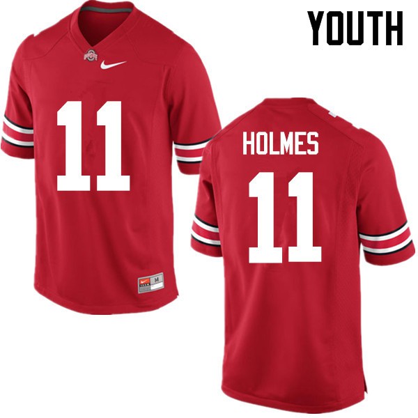 Ohio State Buckeyes #11 Jalyn Holmes Youth Football Jersey Red OSU10512